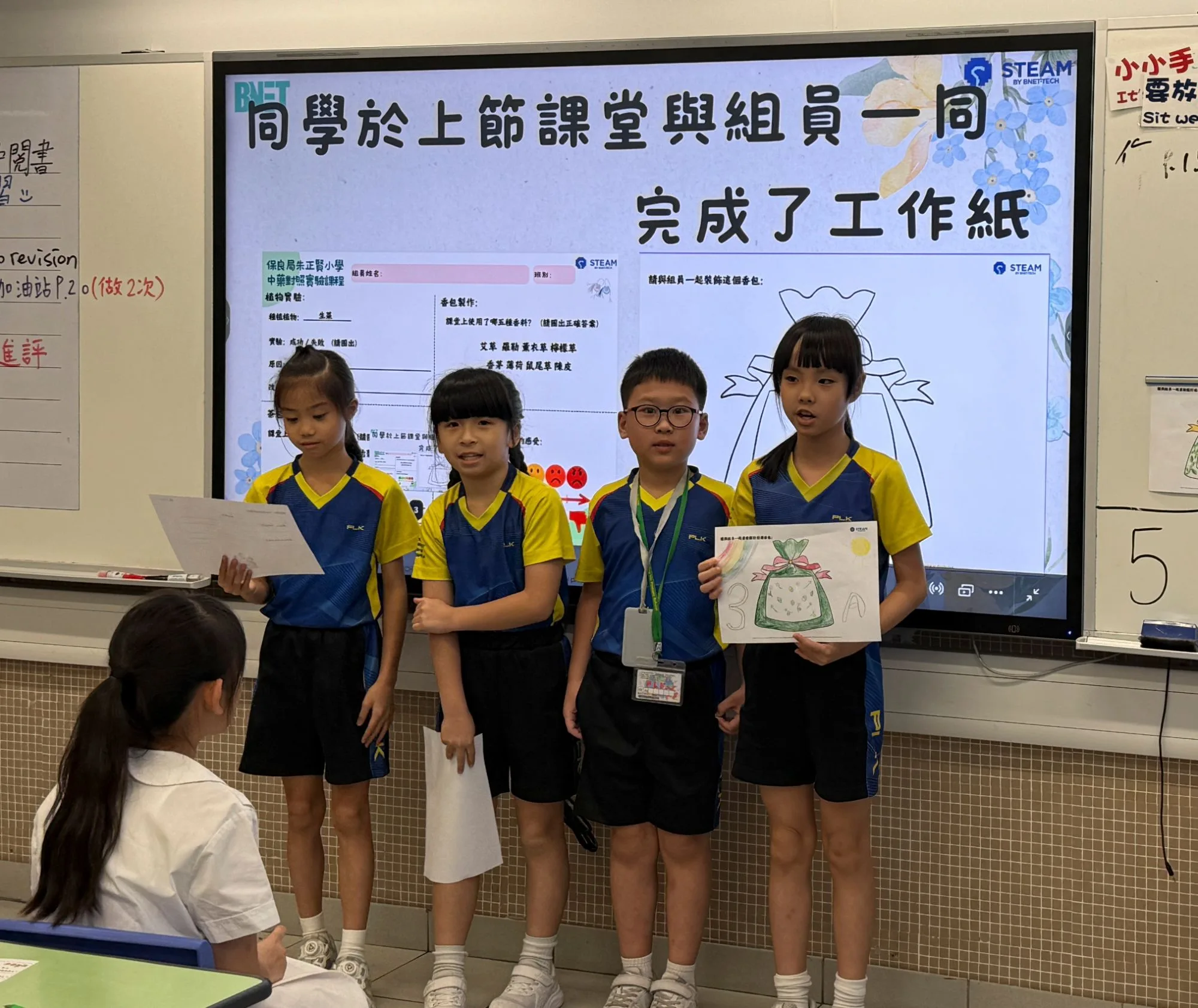A student group presentation